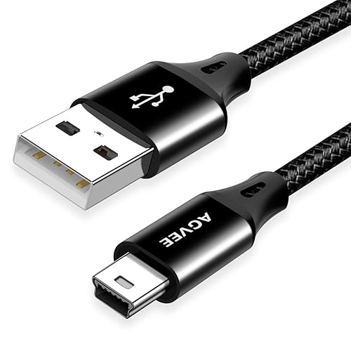 Miniatura 3 de AGVEE Paquete de 2 cables de carga Gpsmap de repuesto de 10 pies para Garmin Nuvi GPS, cable de carga Gpsmap, TI-84 PlusCEC plateado, micrófono USB