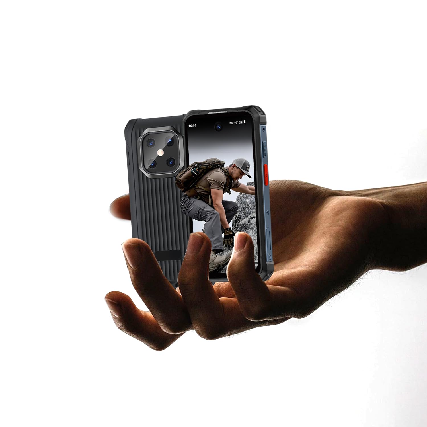 Mini smartphone robusto, display da 3,9 pollici, Android 12, impermeabile IP68, 6 GB RAM, 128 GB ROM, batteria 3000 mAh, GPS, torcia, OTG, riconoscimento facciale, sblocco dual-SIM