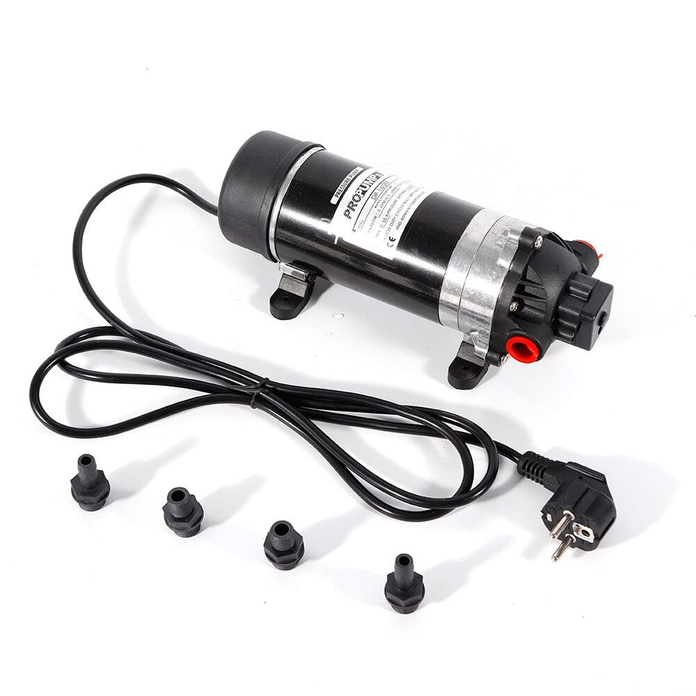 Pompe de surpression à eau 220 V - Pompe booster - 11 bar - 5,5 l/min - Protection automatique de la pression - Auto-amorçante - Noir - Acier inoxydable - Classique