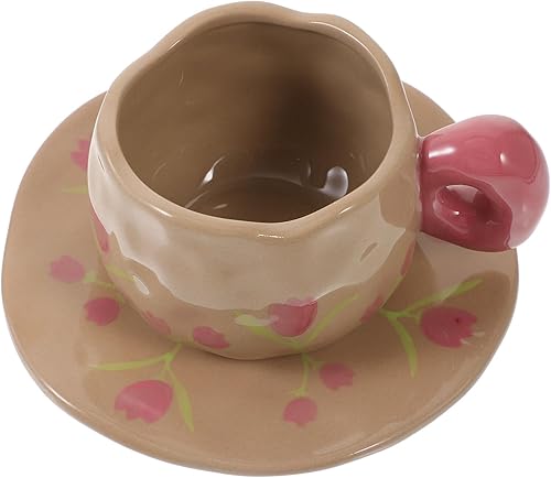 Kichvoe Taza de café de cerámica para decoración de oficina, taza de café, taza de desayuno, taza de café, taza de cerámica, taza de agua para el