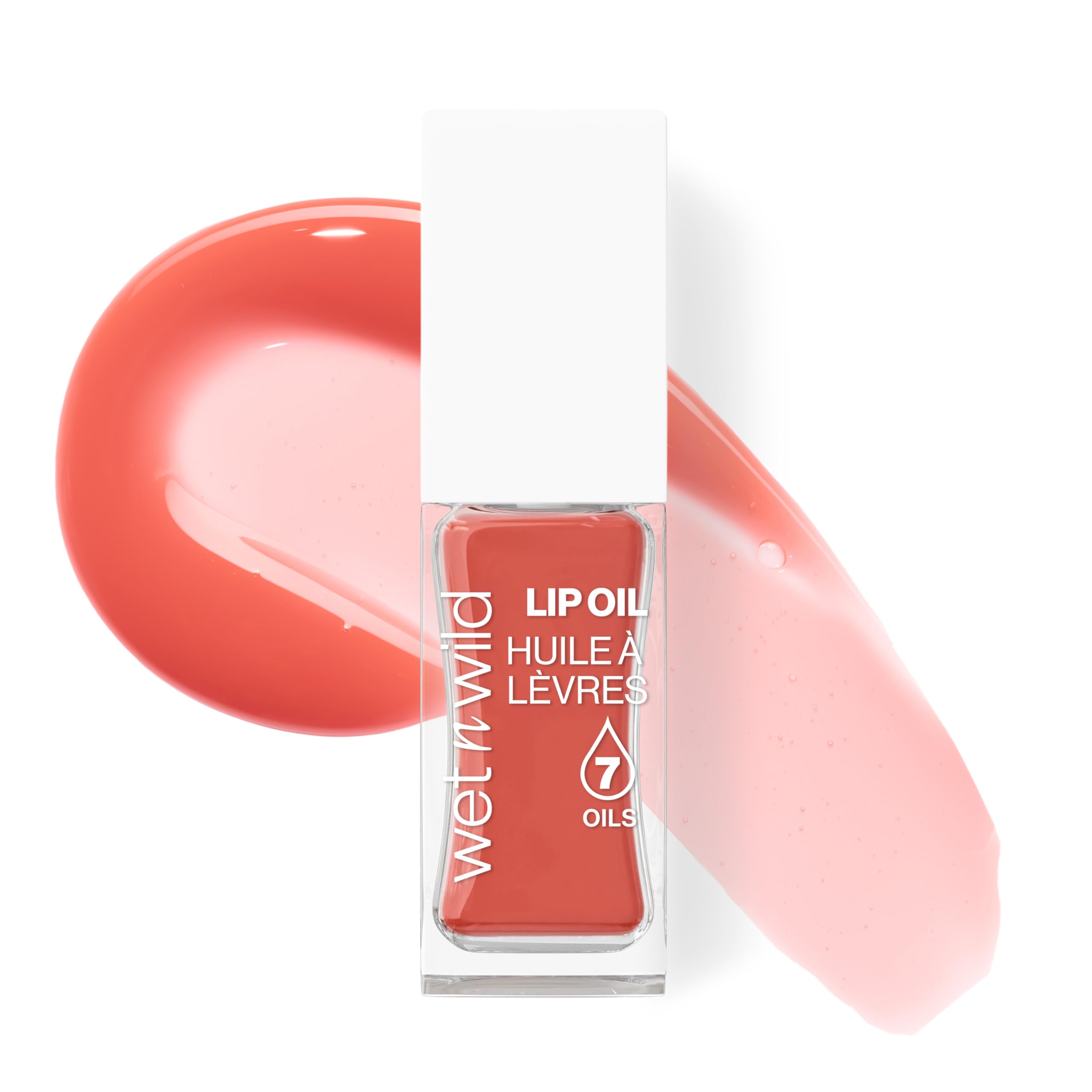 Wet n Wild Tinted Lip Oil, Nourishing & Non-Sticky Pink Lip Gloss Powered by 7 Natural Oils