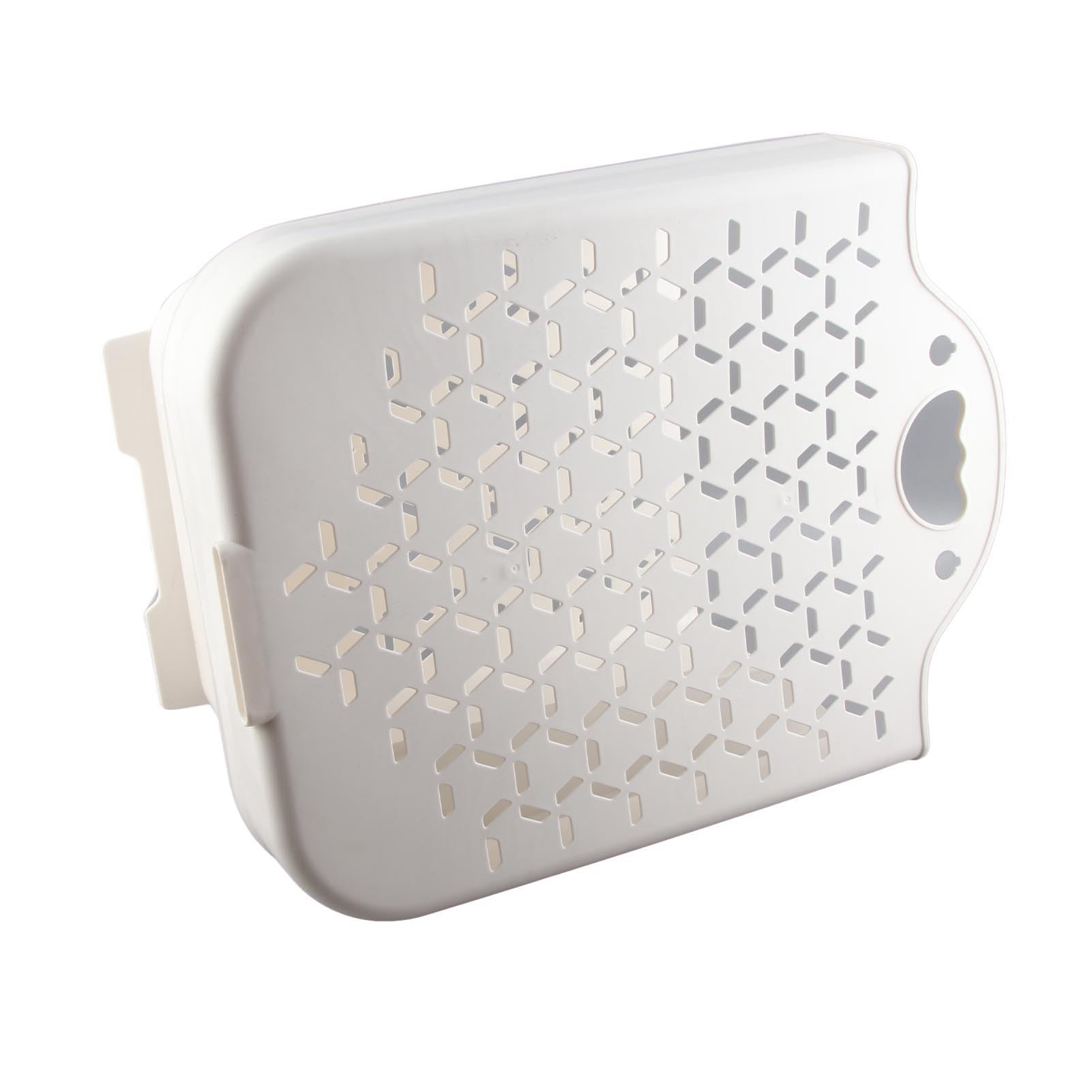 Cestello per Bucato Pieghevole da Parete, PP (XL White)