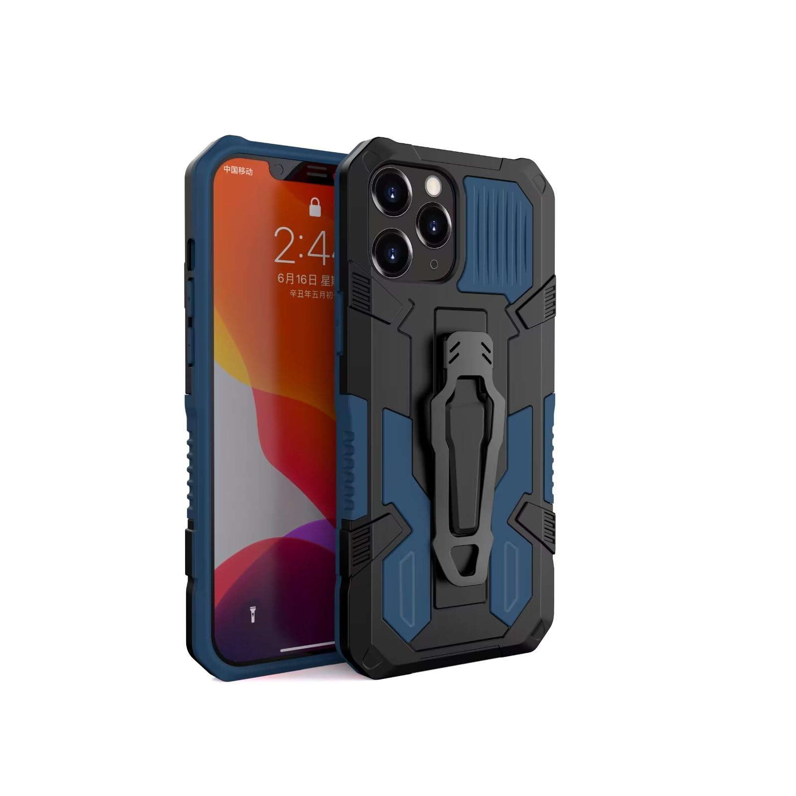 SEAHAI Hülle Für Oppo A78 4G | Stoßfest, Mit Kameraschutz & Magnet-Ständer | Blau
