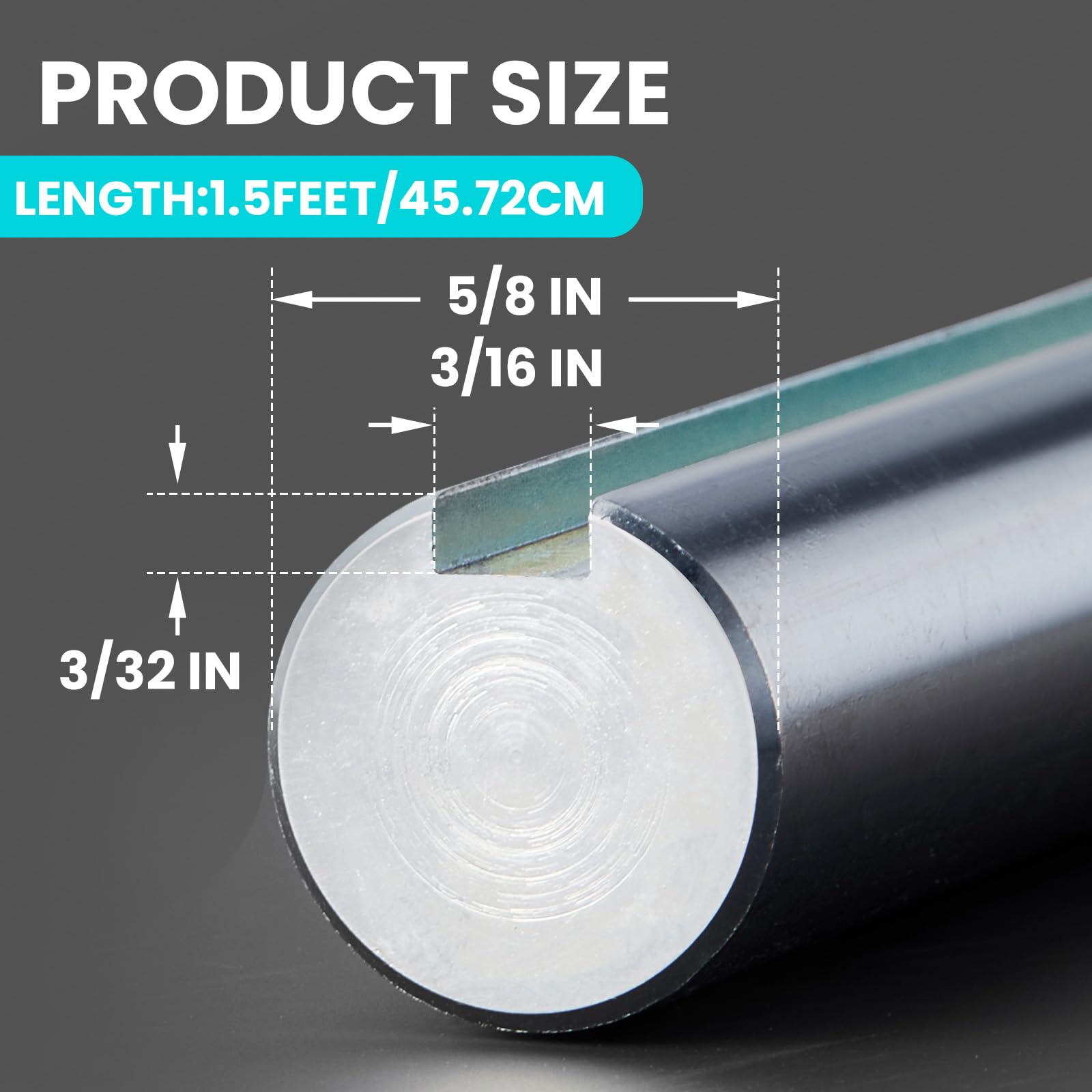 Hicarer Keyed Shaft - 5/8" Carbon Steel -2