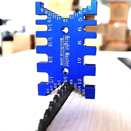 Miniatura 3 de KETIPED Calibrador de tarjeta de calibrador métrico e imperial de aluminio de cola de milano de alta precisión para medir la altura, sierra de