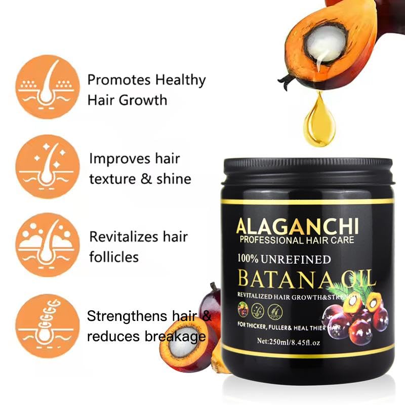 Miniatura 2 de Alaganchi Aceite de batana para el crecimiento y la fuerza del cabello 100% sin refinar Aceite de batana 100% puro de Honduras Para un cabello