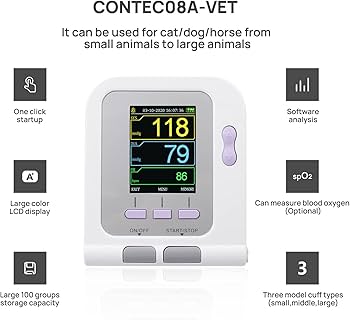 Amazon.com: CONTEC08A-VET Digital Veterinary Blood Pressure