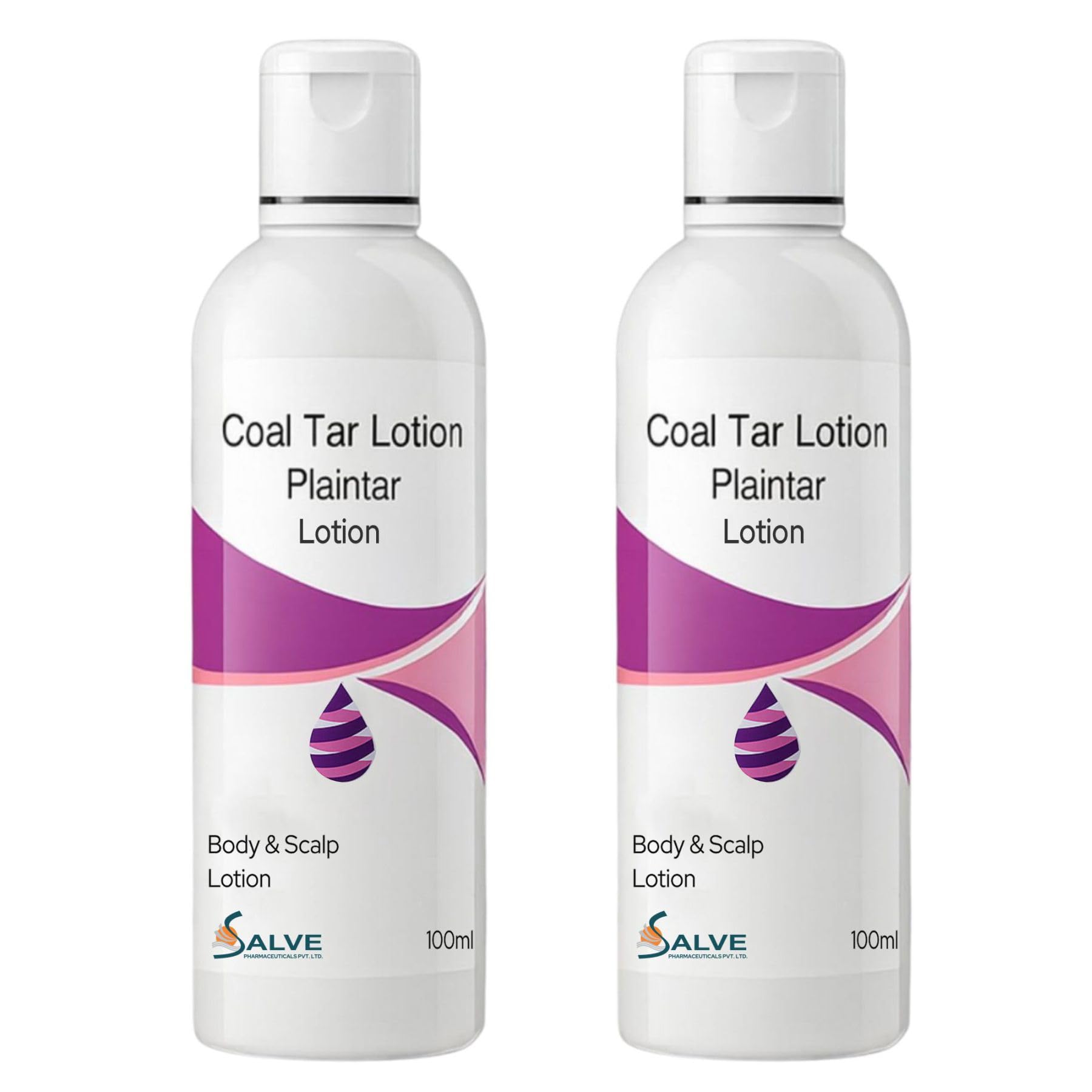 Plaintar Leave-On Lotion with Coal Tar - 100ml (Pack of 2) | Scalp Care for Dandruff Flakes, Dryness & Itchy Scalp – Lightweight Non-Sticky Formula