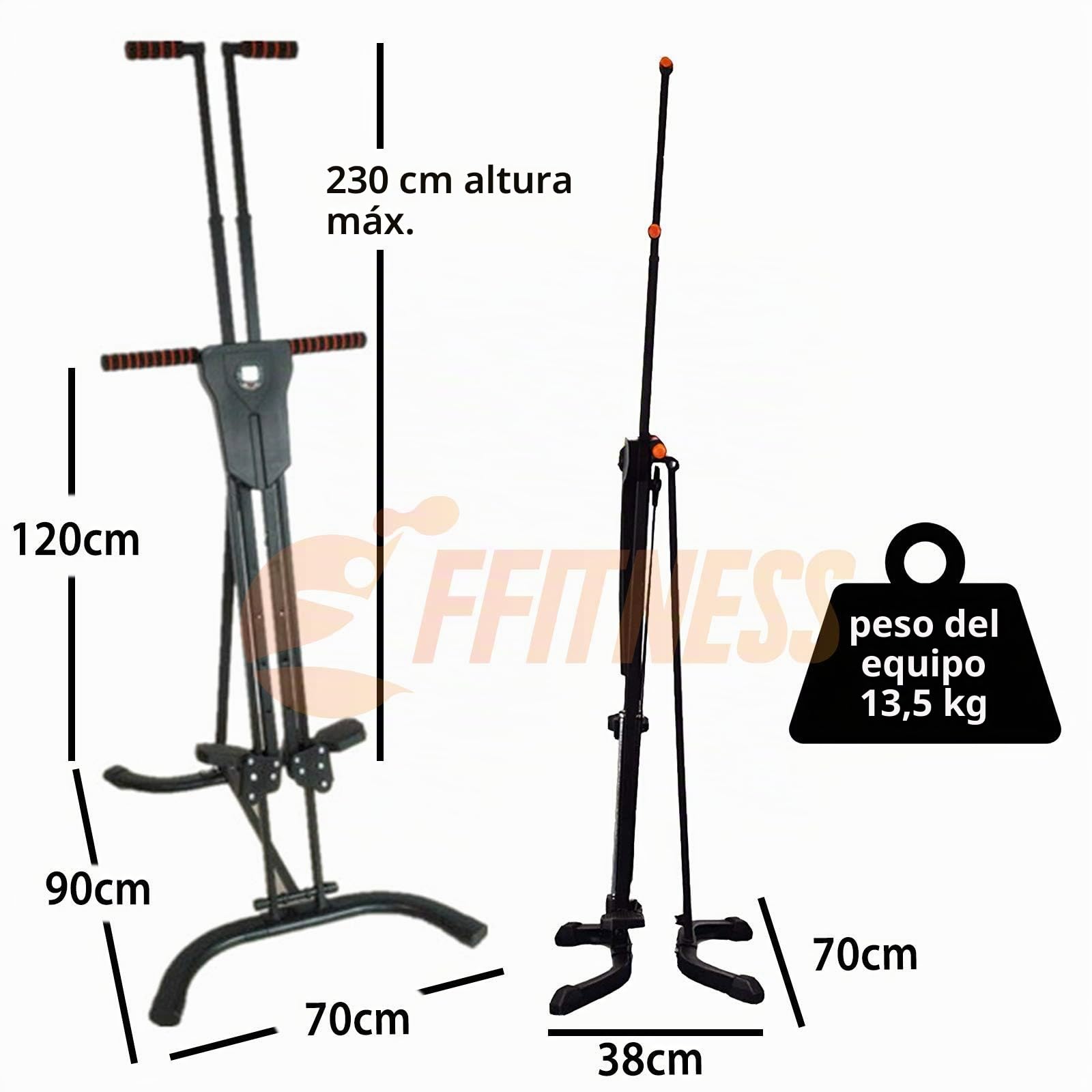 FFitness FLMD410N Stepper Climber Alpinista Vertical Maquinaria Escalada Vertical Workout Ejercicios Cardio Gimnasio Doméstico Aeróbico Entrenamiento HIIT Scalamontañas
