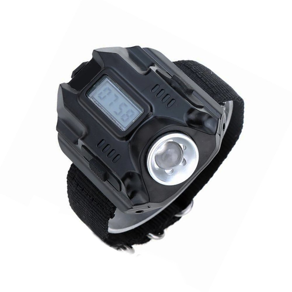 ADV Wrist Waterproof LED Sport Flashlight Rechargeable Watch for Running Mountain Climbing Camping Survival Hiking Hunting Patrol