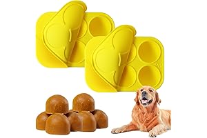 2Pcs 6 Cavities Dog Treat Molds with Lid Compatible with Woof Pupsicle...