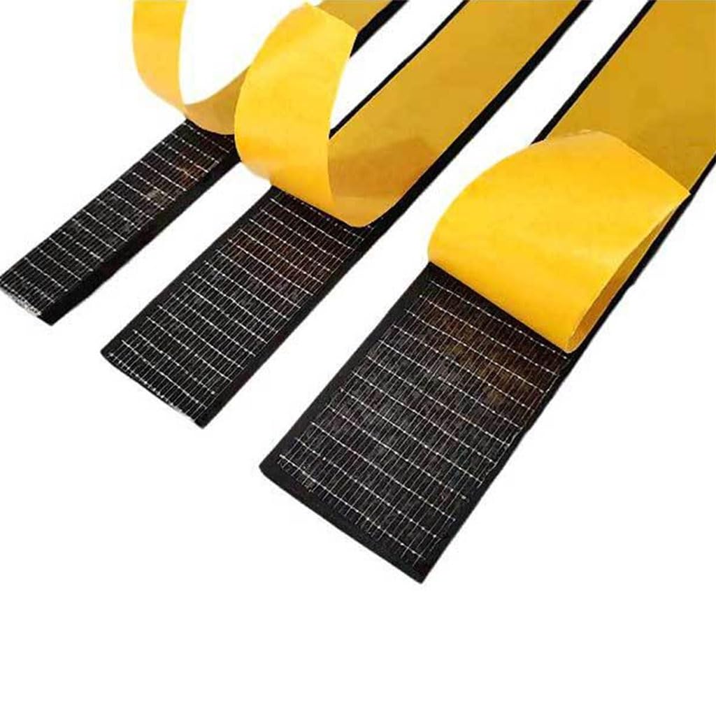 Tira de sellado de espuma de silicona, Tira de sellado espuma autoadhesiva plana silicona EPDM, negra, 2-5mm x 10-30mm 10M(5mm x 20mm x 10M)