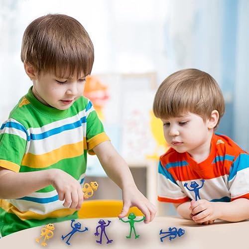 Miniatura 5 de ArtCreativity Figuras de rana flexible, juego de 12, juguetes flexibles para niños, recuerdos de fiesta de animales para niños y niñas, juguetes