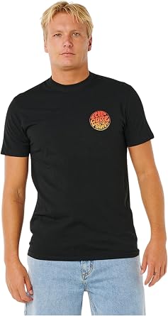 Rip Curl Men's Wettie Passage Icon Backprint Tee Short Sleeve Top T Shirt Ochre