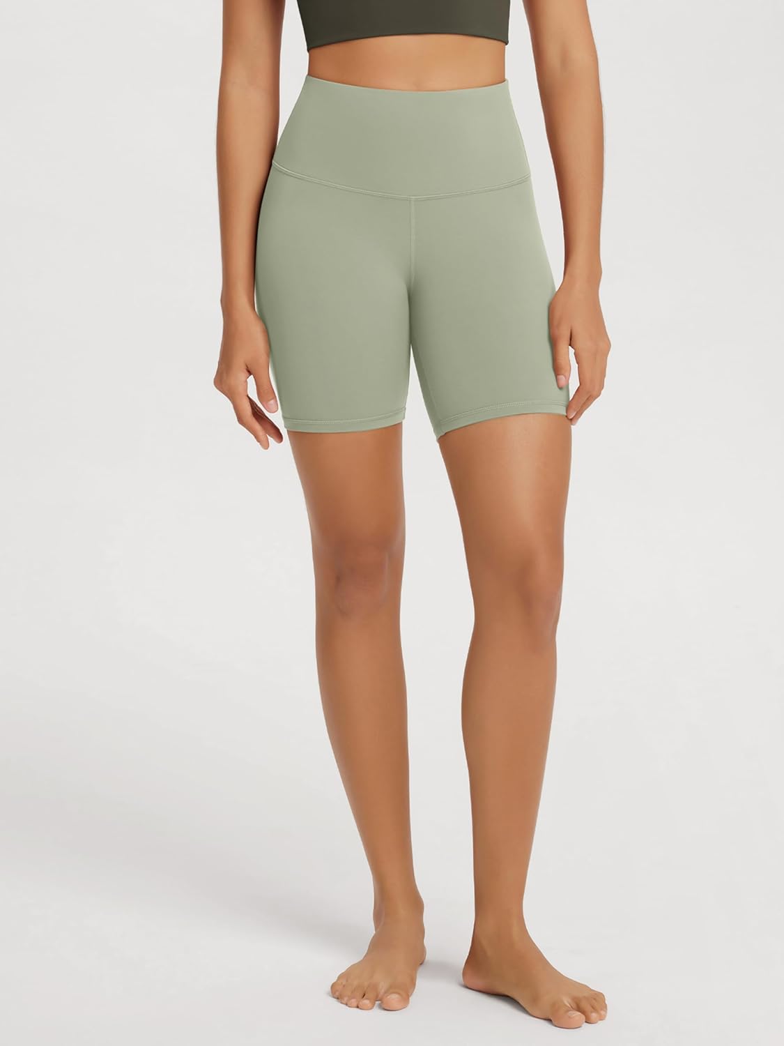 ODODOS High Waist Workout Shorts for Women Tummy Control Workout Gym Athletic Biker Shorts-6"/8" Inseam - Image 5