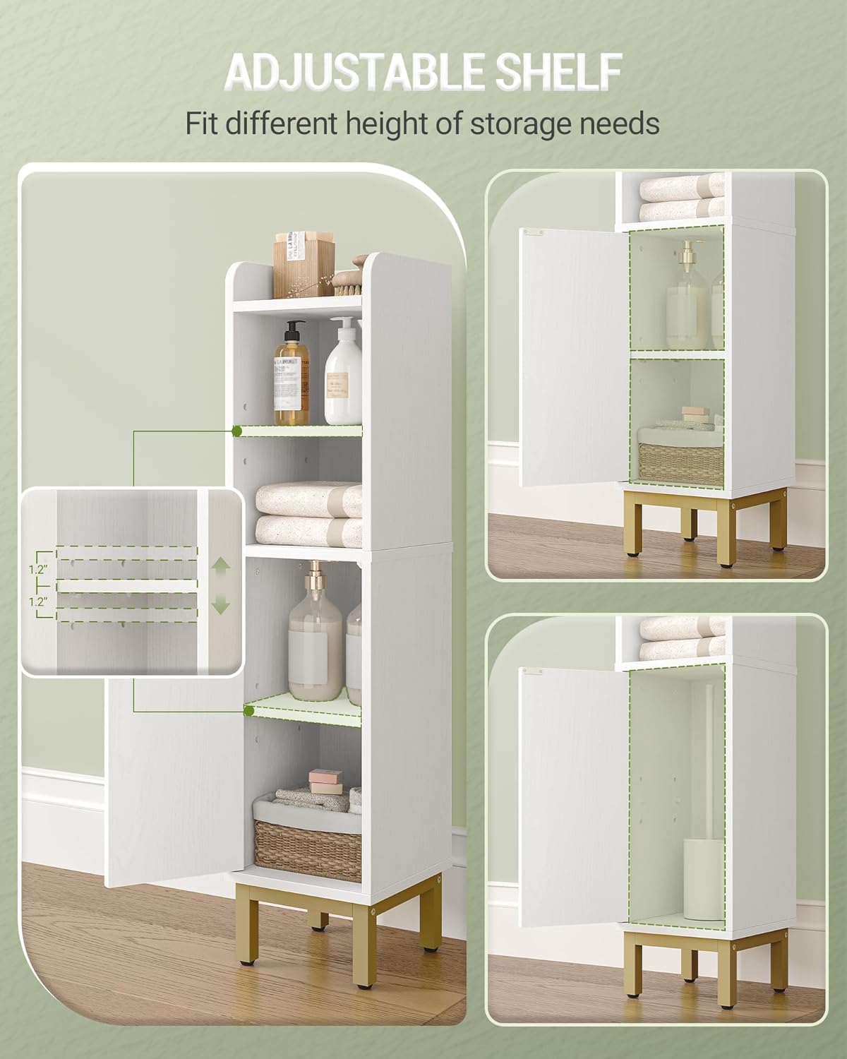 Amazon.com: Hzuaneri Bathroom Storage Cabinet, Small Corner Floor Amazon.com: Hzuaneri Bathroom Storage Cabinet, Small Corner Floor