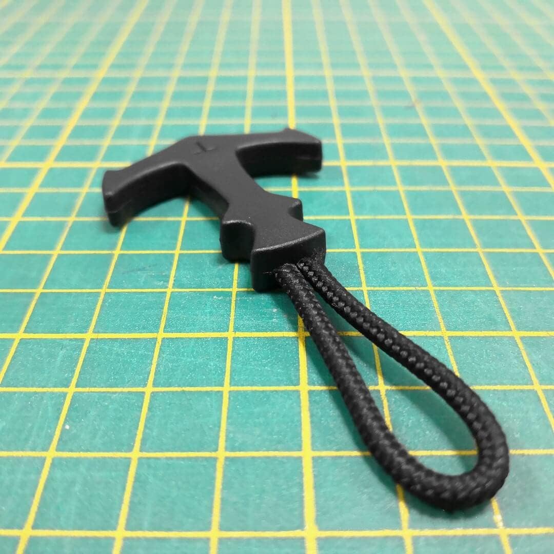 Zipper Pull Replacement, T Shape Heavy Duty Large Size Zipper Pulls Tab Tags Cord Extension Fixer for Luggage, Backpacks, Jackets, Purses, Handbags 4.1“x1.7 x0.26” Black 10pcs