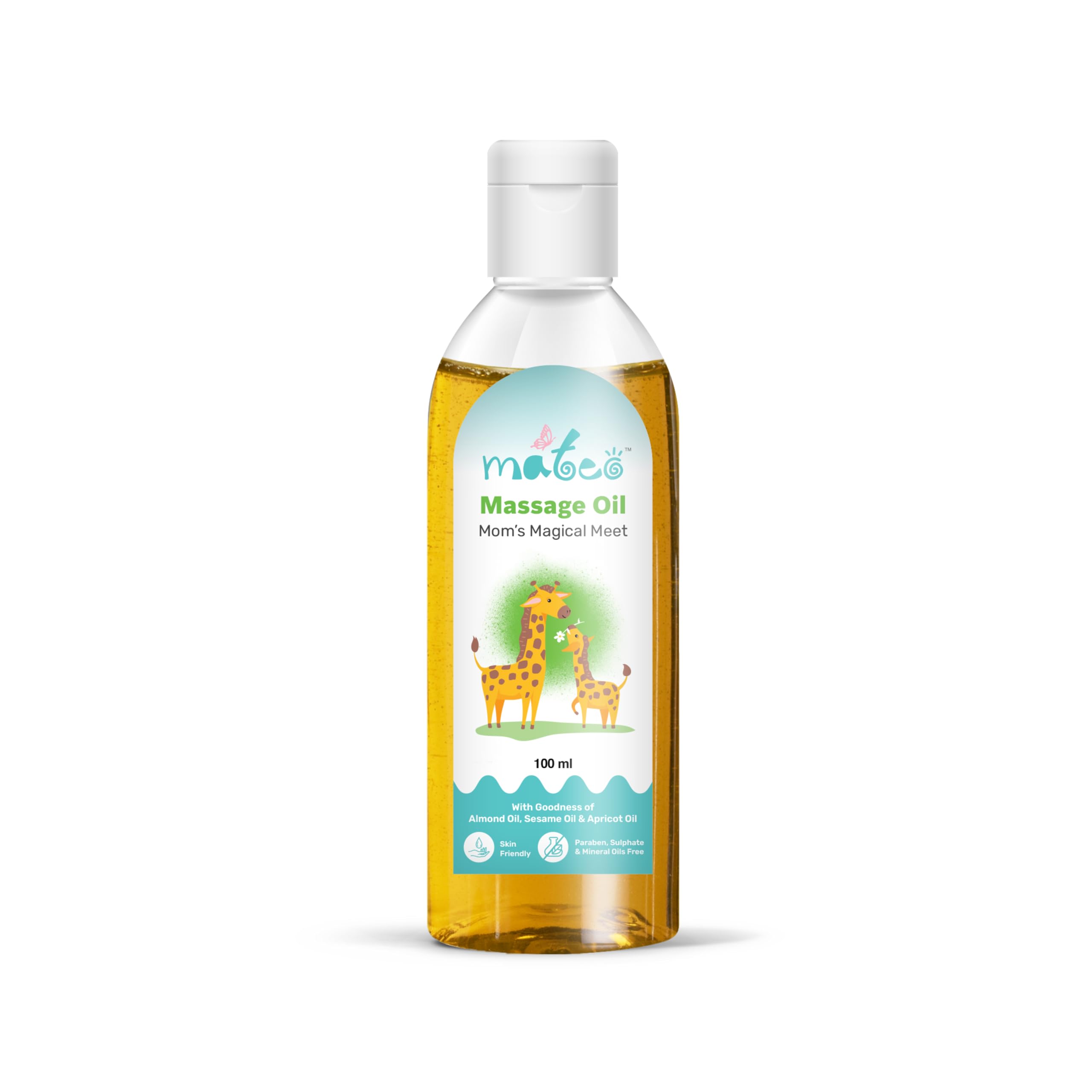 Mateo Baby Massage Oil Mom’s Magical Meet | Nourishing with Apricot, Wheat Germ, Sesame & Almond Oil | Dermatologically Tested | 100% Natural & Stronger Skin Barrier 100ml (Pack of 1)-image-40
