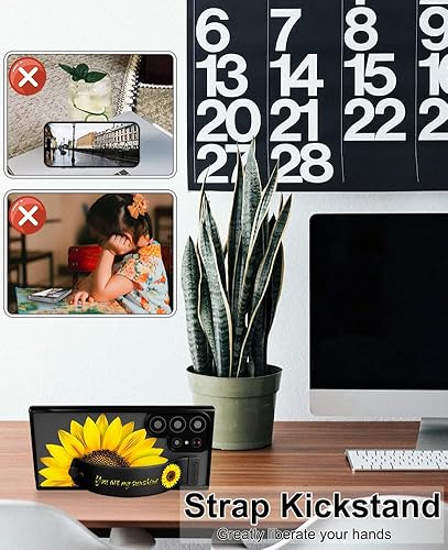 Miniatura 3 de Funda compatible con Samsung Galaxy S23 Ultra con soporte de correa y soporte para los dedos, fundas de silicona geniales de diseñador, diseño de