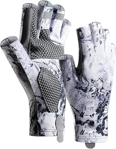 ievei Guantes solares UPF 50+, guantes de pesca, protección solar sin dedos, protección UV, guantes de pesca para hombres y mujeres para kayak, disponible en Yaxa Peru