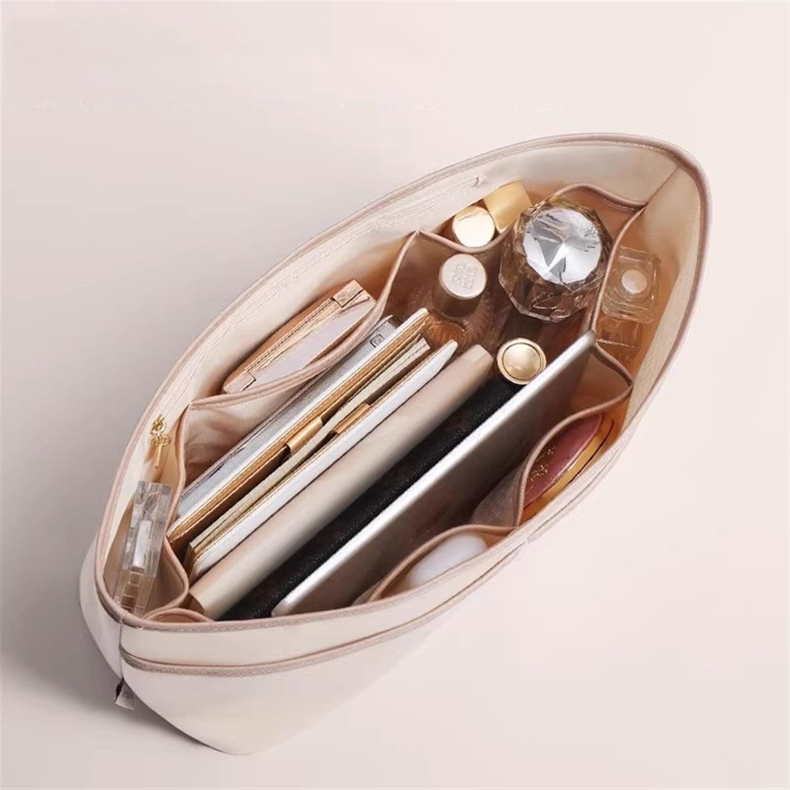 Organizer in nylon adatto per la fodera dell'inserto portaoggetti della borsa Coach City 30/33(Coffee,For ctiy 30)