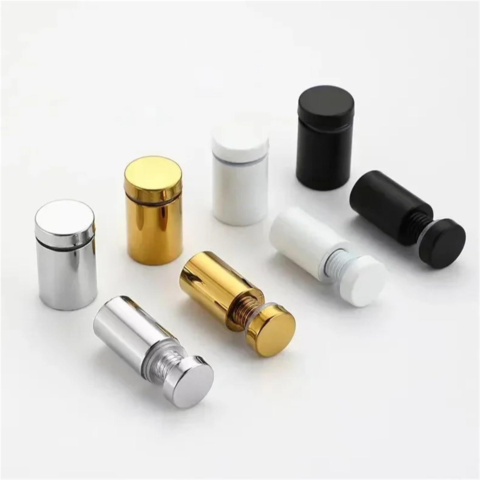 Separadores de Pared 10 Uds. De sujetadores de 12mm, separadores publicitarios, clavos, tornillos fijación for cartelera, Hardware(WHITE,30PC,12x30mm)