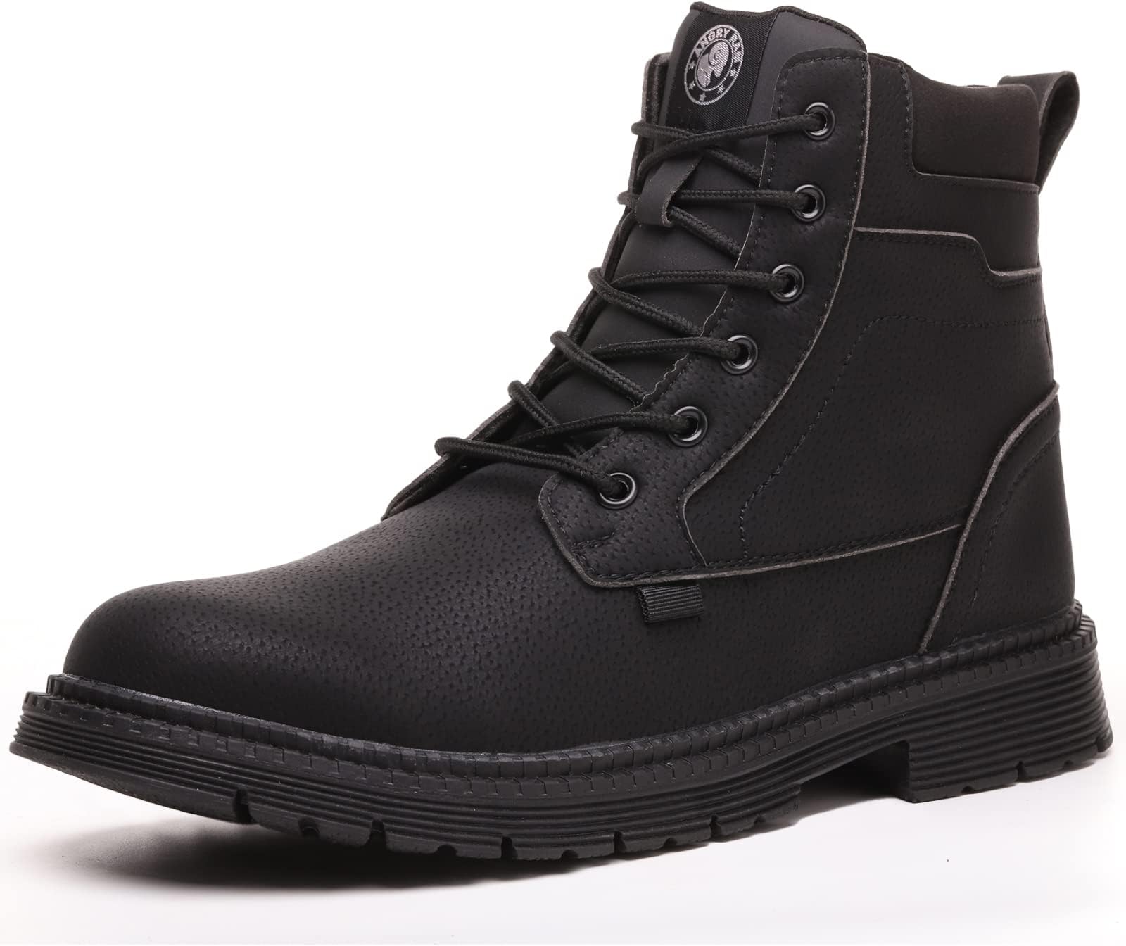 ANGRYRAM Steel Toe Boots for Men Comfortable Waterproof Construction Work Boots for Men Slip Resistant Lightweight Safety Shoes Botas de Trabajo Seguridad para Hombre