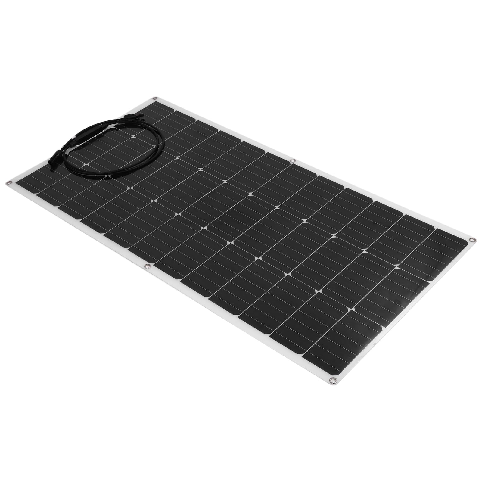 CHICIRIS Panel Solar Flexible de 100 W Monocristalino Módulo Solar Flexible de 18 V Ultra Delgado ETFE 30 por Ciento Diseño Liviano para RV Caravana Camping Barco Cobertizo Batería de 12 V