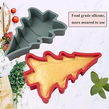 Christmas Tree Silicone Molds for Cake,Cute Cupcake Molds,Non-Stick Baking Molds,Biscuit Christmas Tree Snowflake Bells Gummy Baking DIY Tools,Holiday New Year Party Gift for Kids Teens