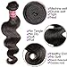 UNice Hair Brazilian Body Wave Virgin Hair 16 18 20 inches 3 Bundles, 100% Unprocessed Brazilian Wavy Human Hair Weave Extensions, Natural Black Color for African Americans Women Total 300g