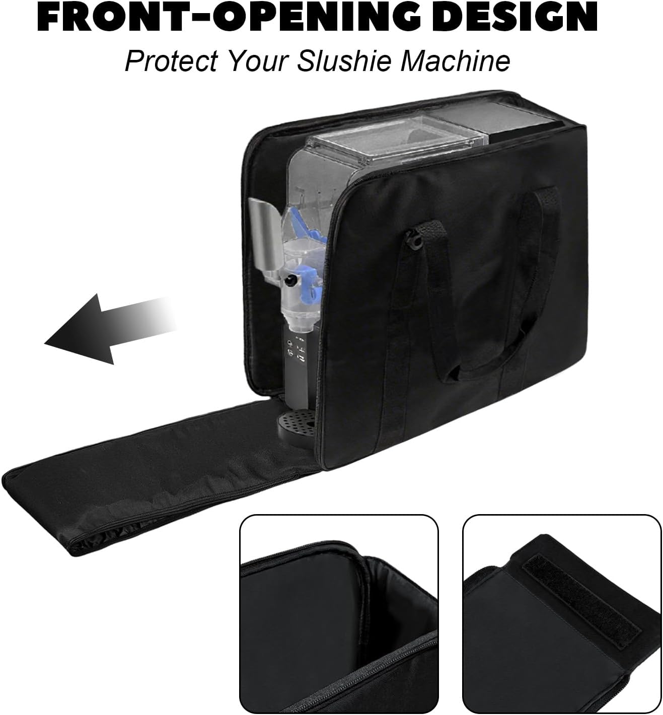 Slushie Machine Storage Bag,Carrying Bag for Ninja Slushie Machine FS301 & FS300 Easy Access to Your Machine with Zipper Side Opening, Carrying Case Portable Slushie Travel Bag with Handle
