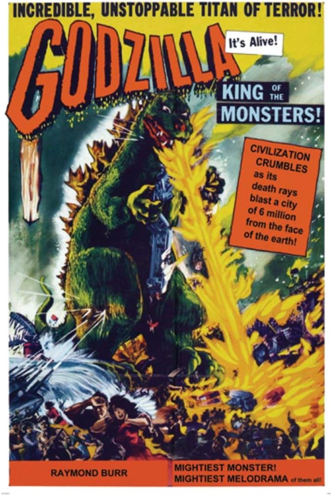 LAMINATED Godzilla King of Monsters Vintage Movie Poster Print 24x36 Inch