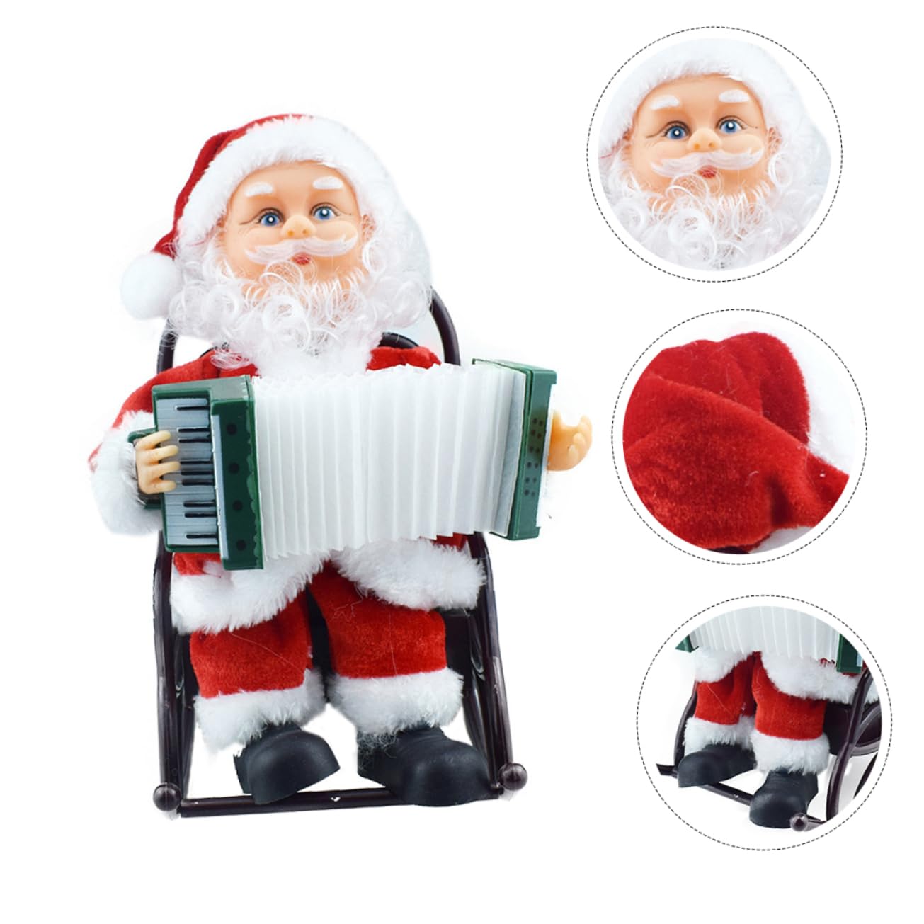 Ipetboom 1pezzi Giocattolo Elettrico di Babbo Natale Decorazione Natalizia Giocattolo per Feste Suona e Balla Materiale di Regalo di Natale