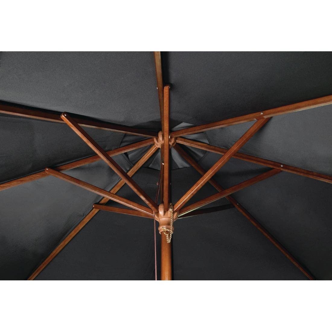 Bolero CB514 okrągły parasol, rozmiar: Średnica 2,5 m, kolor: Czarny