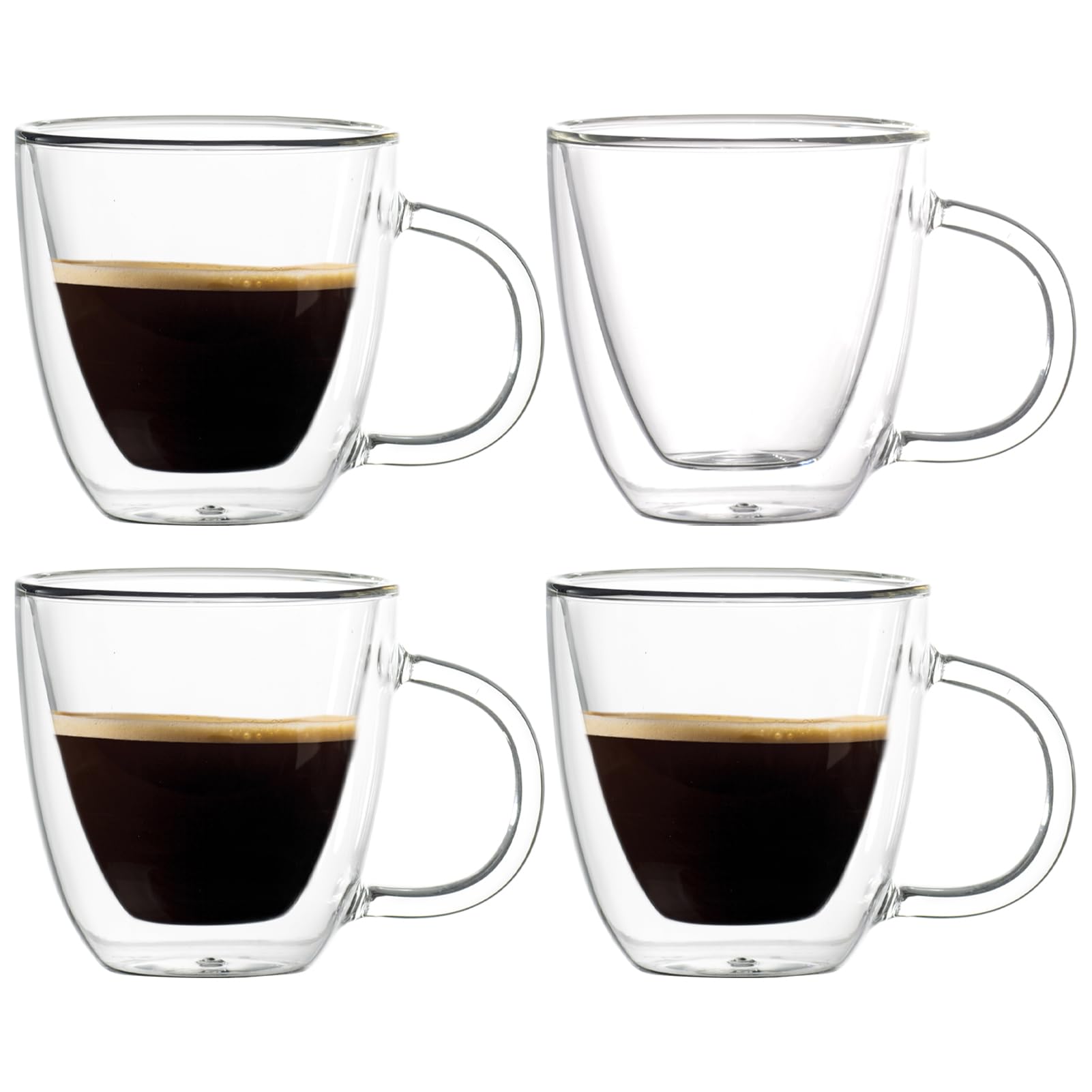 Teabloo 4 Tasses En Verre à Double Paroi 100 L – Tasses à Thé Et