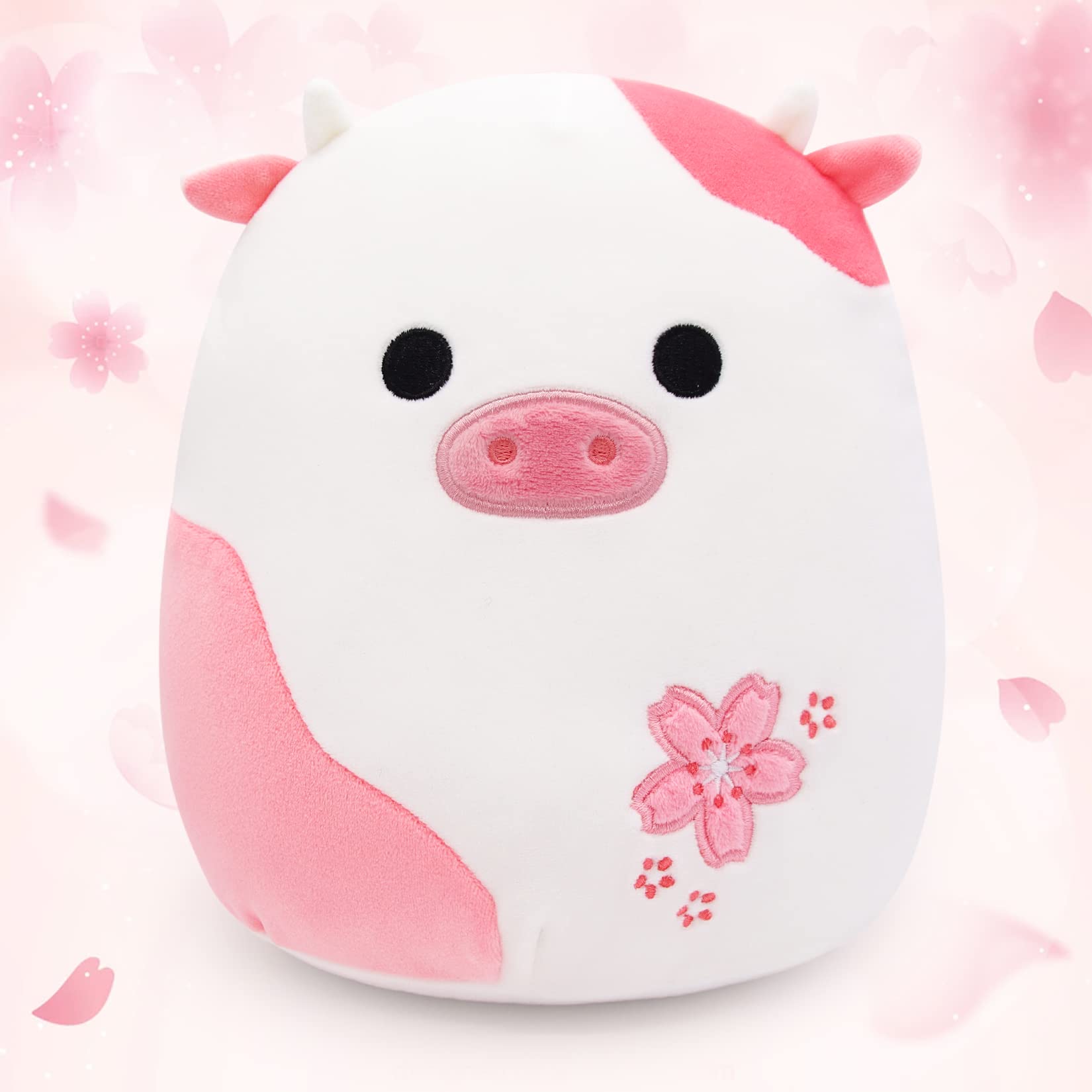 CHUDATOM Cow Plush Pillow Cow Stuffed Animals, Cute Stuffed Animal Cow Plushie, Soft Kawaii Plush Cow Pillow Stuffed Cow Plush Toy for Kids Girls Boys Birthday Valentines Easter Gifts