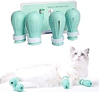 Vista 1 de Adjustable Silicone Cat Scratch Proof Boots for Bathing and Grooming