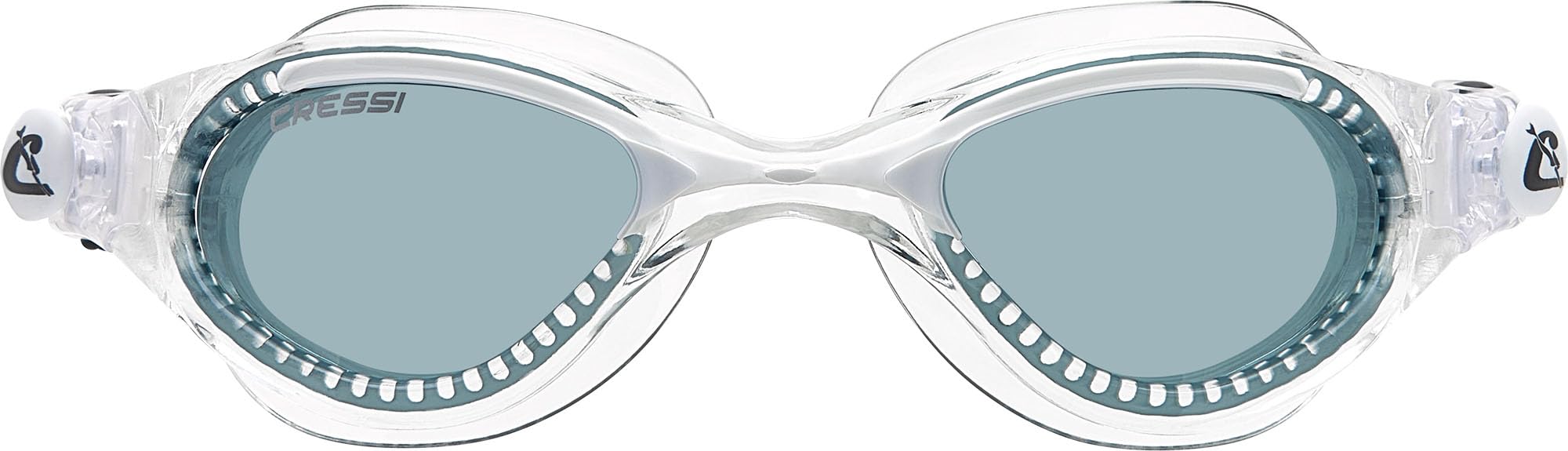 Cressi since 1946-Flash Goggles-Swimming Goggles with Separate Lenses, Ideal for Swimming Pool, Snorkeling, Triathlons, Anti Fog, Scratch Resistant and UV Protection-Clear/Clear White_Tinted Lens
