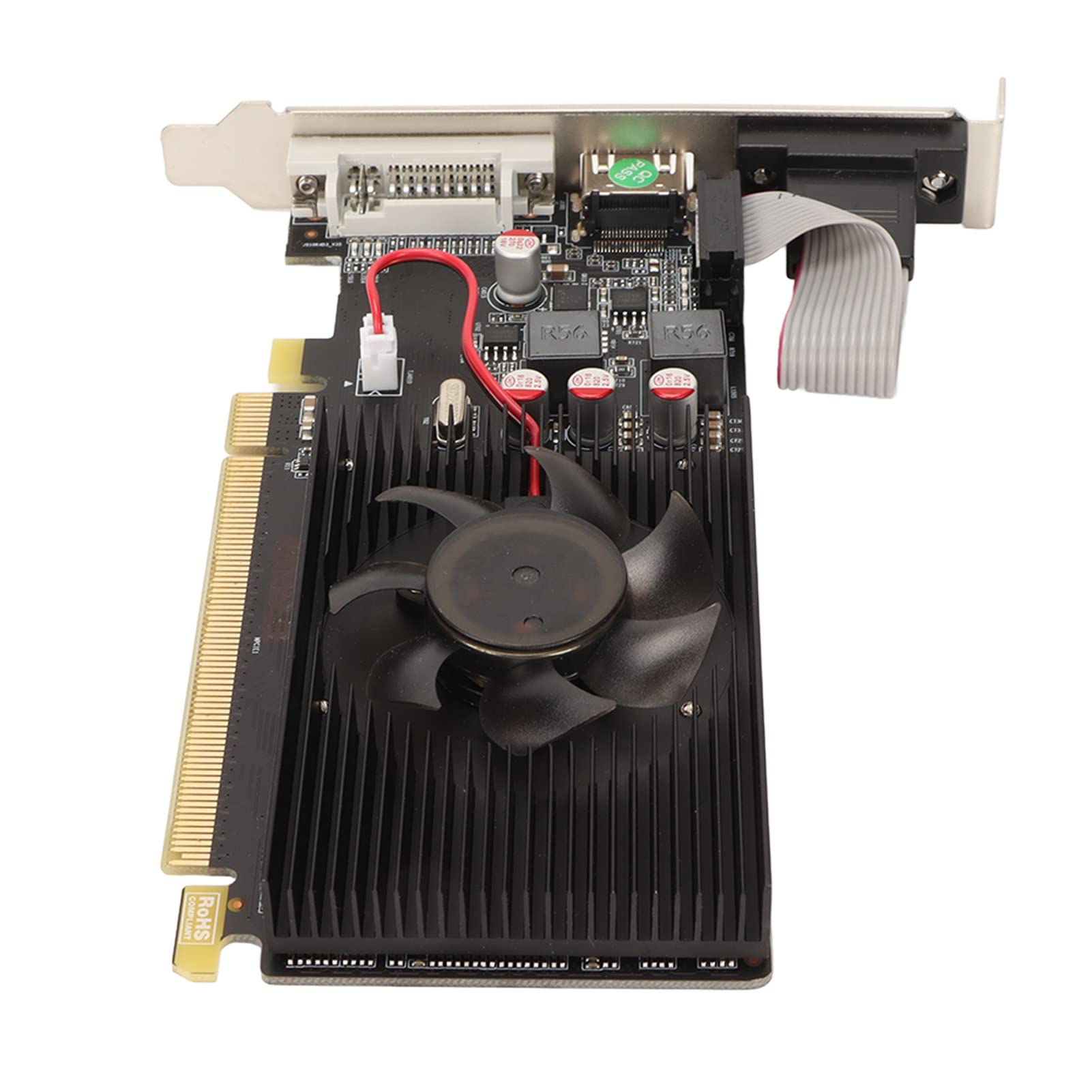 para AMD para Tarjeta gráfica Radeon HD 7450, Tarjeta gráfica 2G 64bit DDR3 con PCI Express X16 3.0, HDMI, DVI, VGA, Tarjeta gráfica de PC para computadora de Escritorio de Oficina