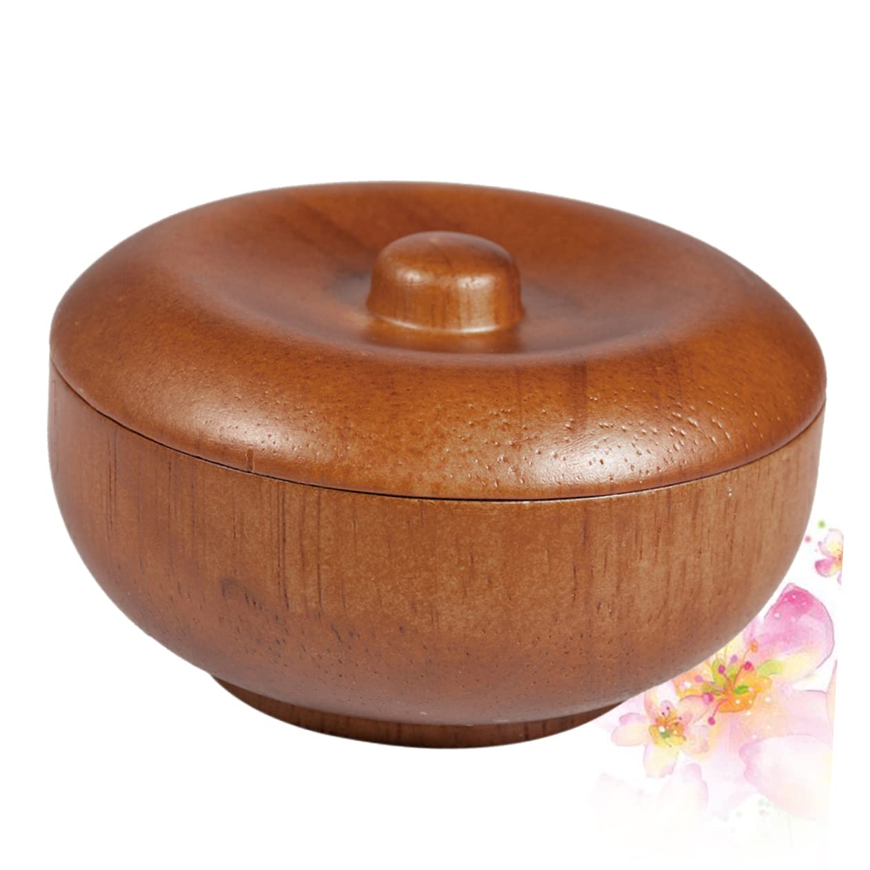 Ipetboom 2 Pcs Shaving Bowl with Lid Men's Shaving Bowl Shave Cream Wooden for Home