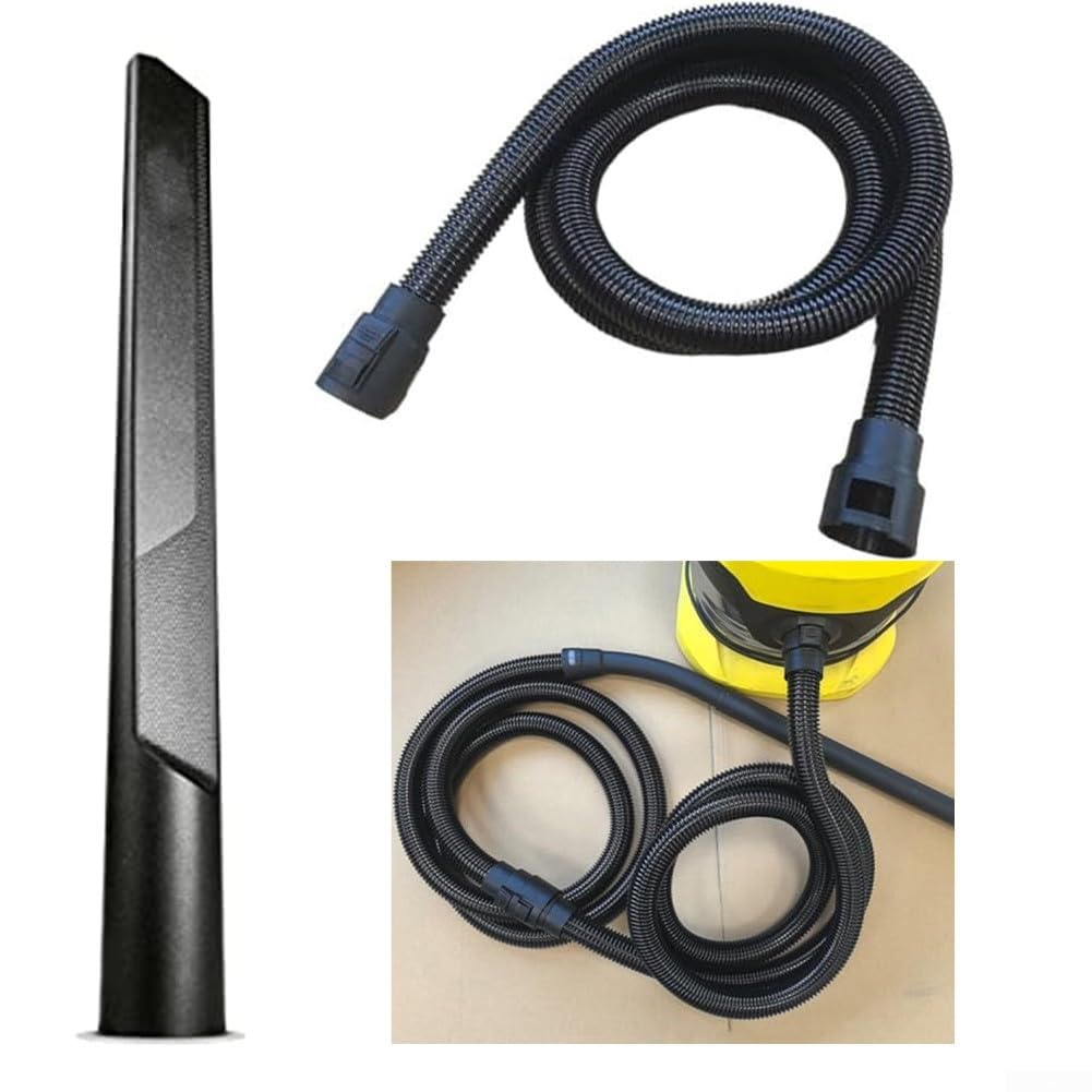 Tuyau de rechange et suceur plat pour aspirateurs Karcher NT20 30 WD1 WD2 WD3 WD4 WD5 WD6 Numéro de pièce 2.863-305.0 avec double connecteurs pivotants (3,5 m)