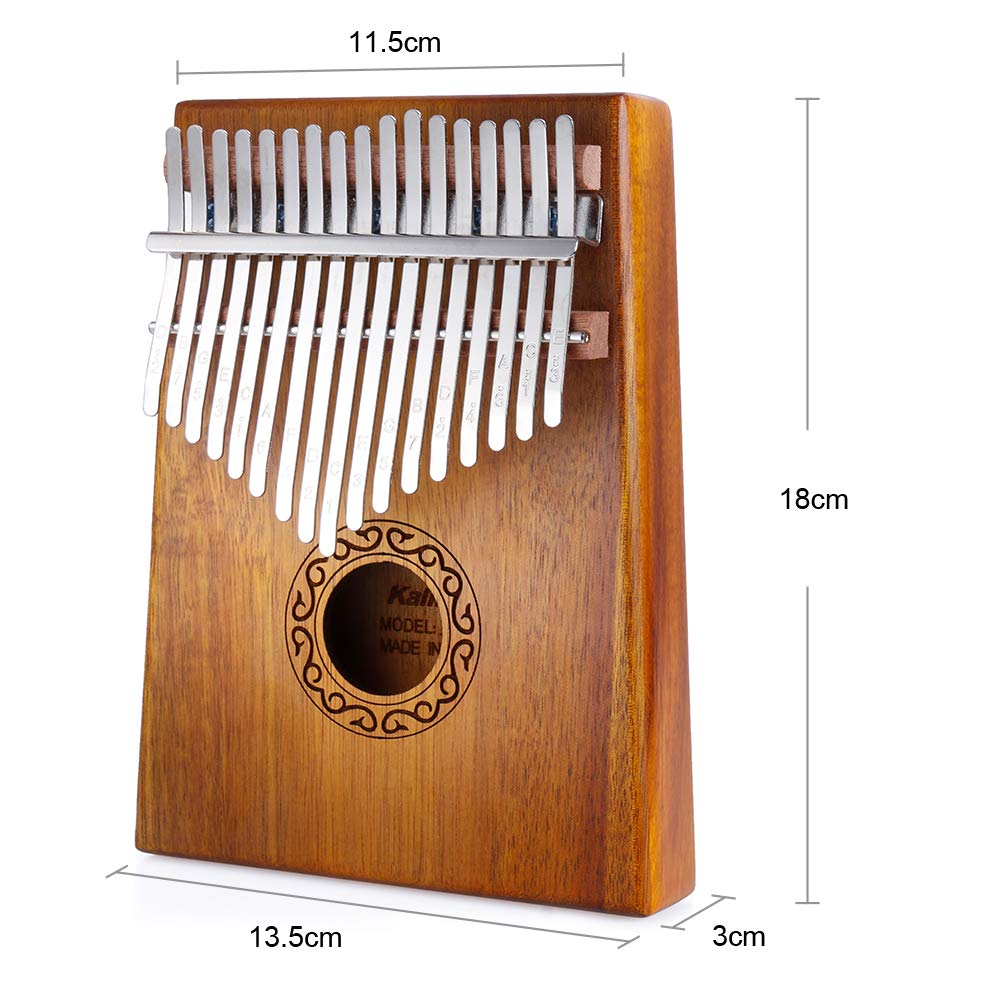 Kalimba 17 Clés Pouce Piano Nabance instrument professionnel acajou de haute qualité avec sac de piano marteaux manuel d'étude cadeau Noël pour enfants adultes débutants cadeau d'anniversaire