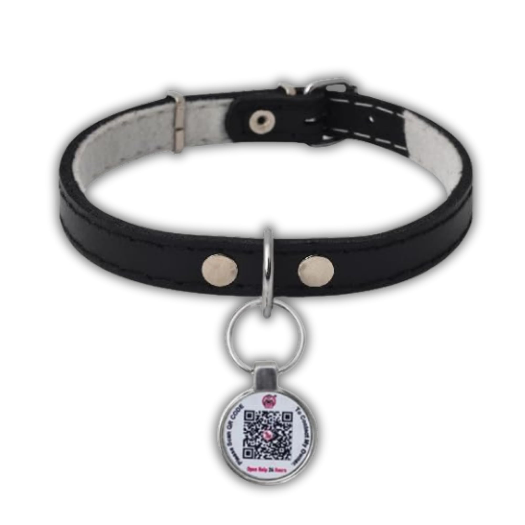 OPEN HELP 24 HOURS Pet Collar QR Tag/Pet Name Tag/Dog Name Tag/Pet Collar Tag/Dog Collar Tag/Pet Collar/Dog Collar/Pet ID Tag/Dog ID Tag| Get Lost Pet Information, Pet Security Alerts
