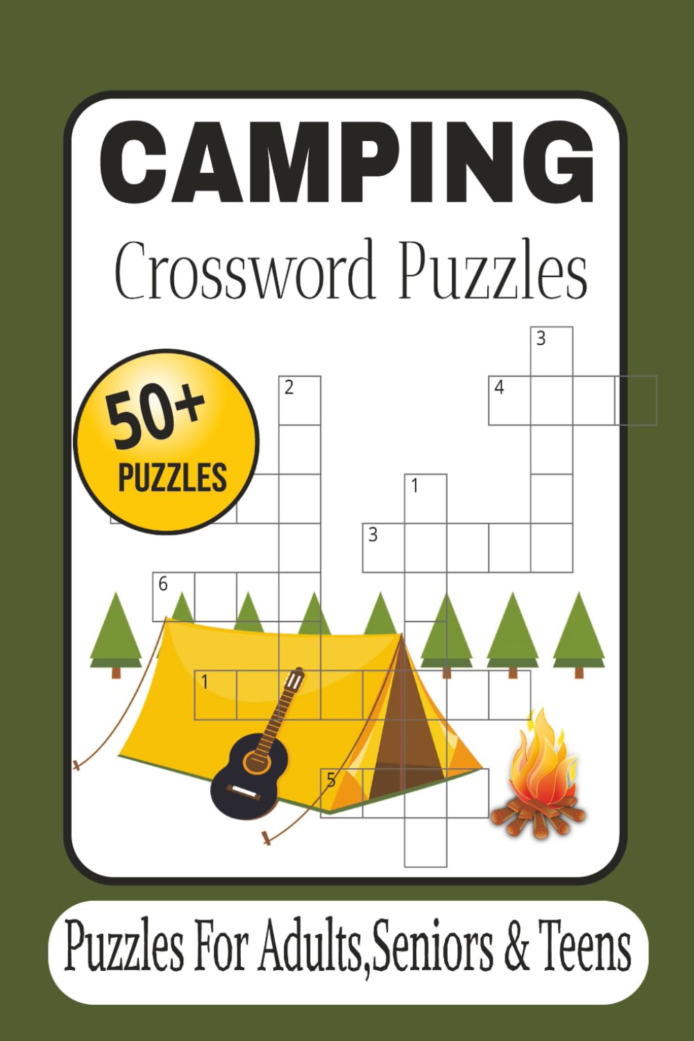 Camping Crossword Puzzles: Crossword puzzles focused on camping, wildlife, and nature. Easy-to-read print is ideal for Adults, Seniors& ... for vacations, Holidays and Relaxation.