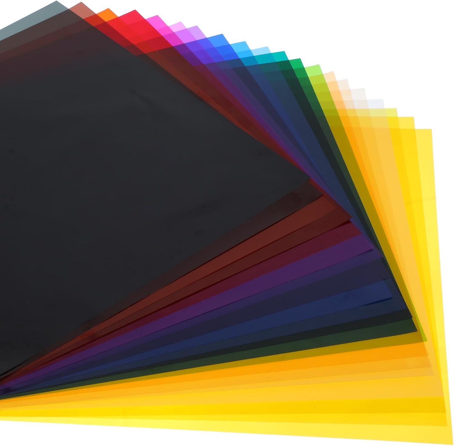 20 Pcs Color Gel Filter for Lighting Effect, 10x10 Inches Photography Color Correction Kit for Photo Video Studio, Lighting Filters Transparent Color Sheet Filter Sheet Gels, 20 Assorted Colors image 4