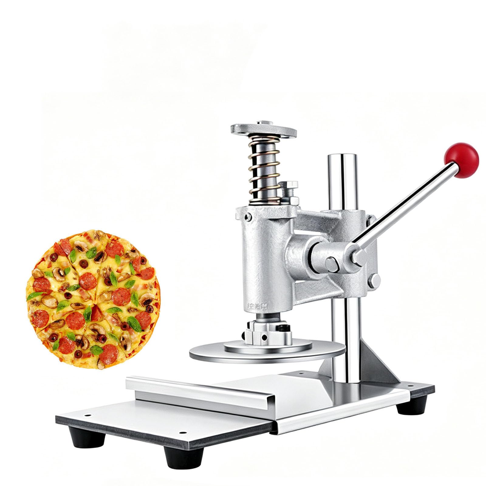 Pressa Manuale Per Impasto In Acciaio Inox, Pressa Per Pizza Da 16 Cm Con Spessore Regolabile, Per Pizza, Piadine, Tortillas E Pasta Sfoglia
