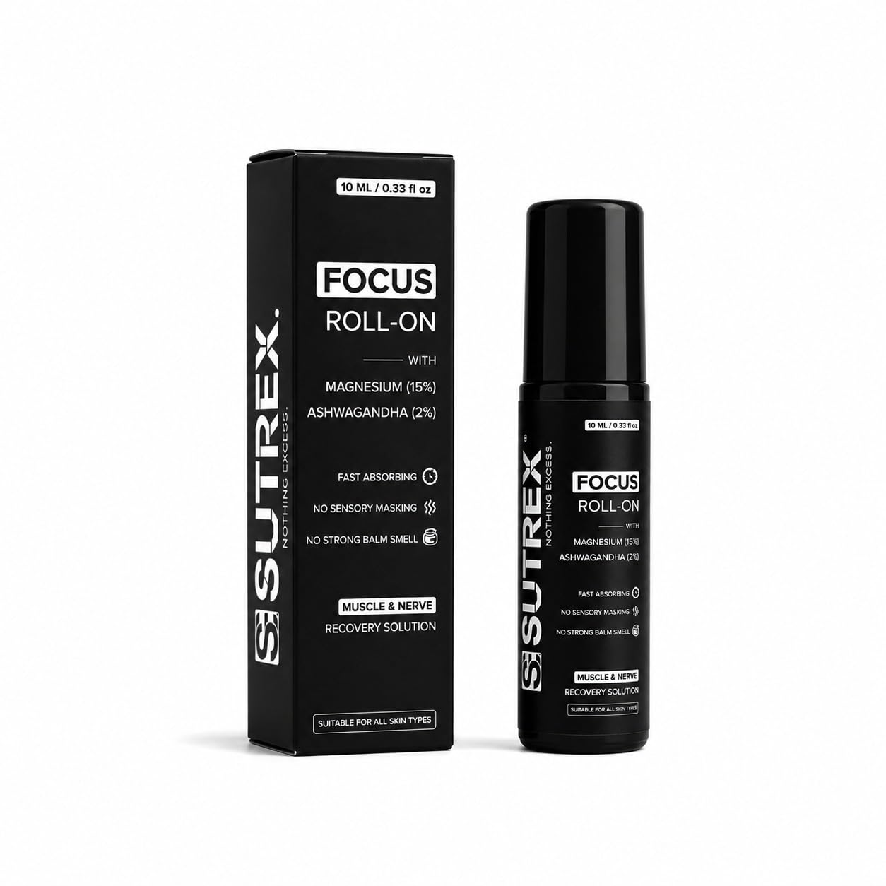 SUTREX Headache & Stress Relief Roll-On | Magnesium, Ashwagandha & Menthol | Cooling Wellness Roll On for Neck Tension, Screen Fatigue & Travel Fatigue | Non-Greasy Formula | 10ml-image-24