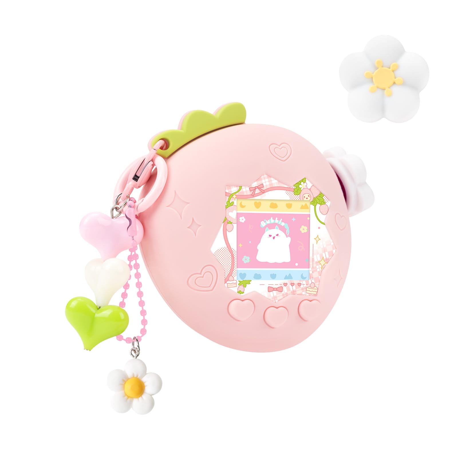 BUBBLELOGUS Strawberry Bubble Protective Case for Tamagotchi