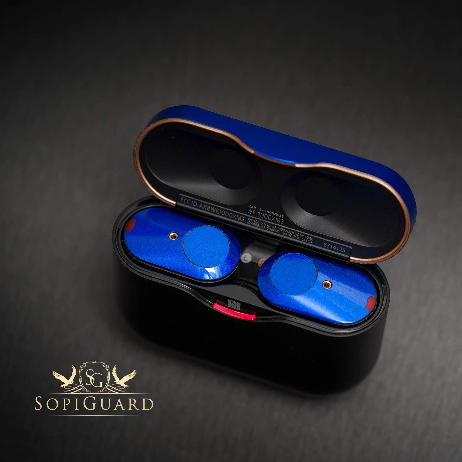 SopiGuard Skin for DJI Mavic Air 2 Precision Vinyl Sticker Full Drone Set + Controller + 3 Battery Skins (Gloss Fire Blue)