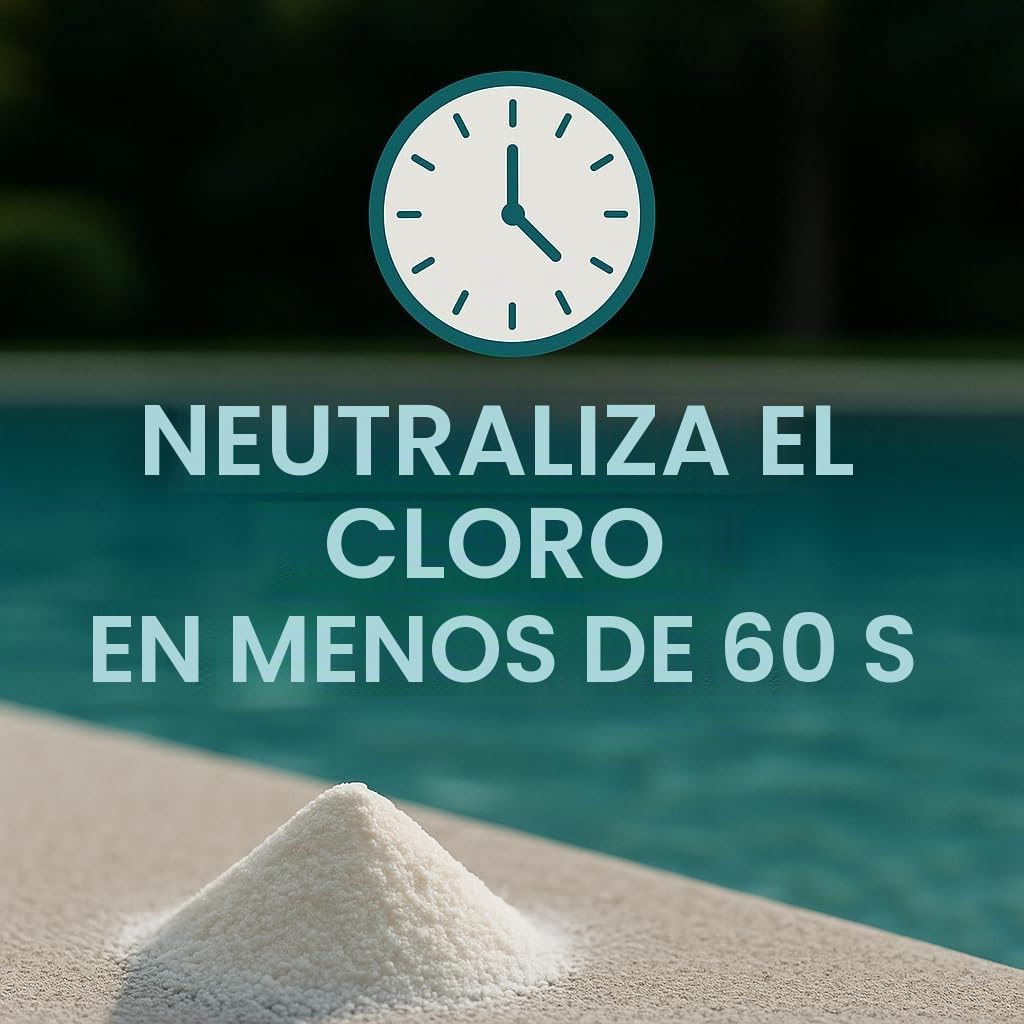 GiDeli Polvo de vitamina C, 1 kg, de alta pureza, para neutralización del cloro, para piscina, spa, jacuzzi, purificador de agua, acuario, agua de estanque